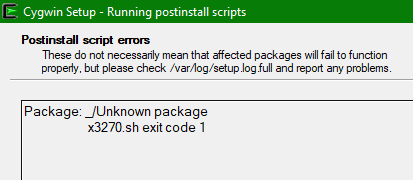 Final Exit Code, although not related to the Missing Software Package