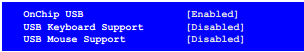 USB keyboard settings in BIOS