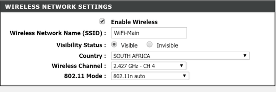 Wireless Network Settings Basic