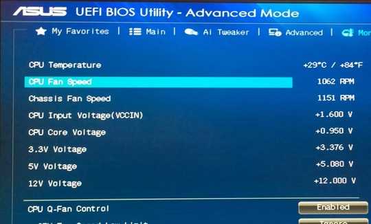 BIOS screen