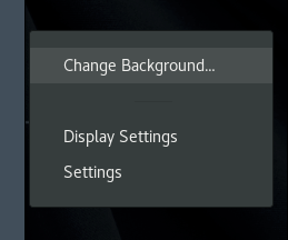 The options I get when right clicking on the desktop