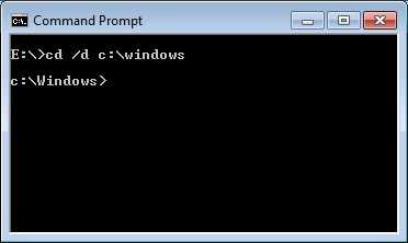 windows command prompt cd