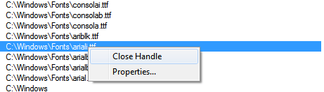 Close handle
