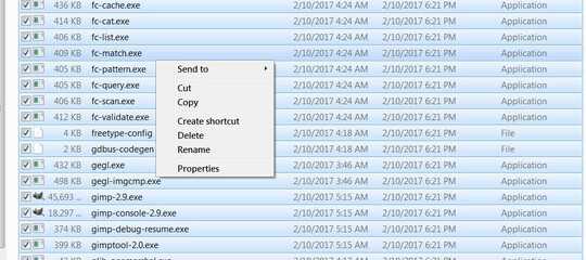 Context Menu with over 15 items selected