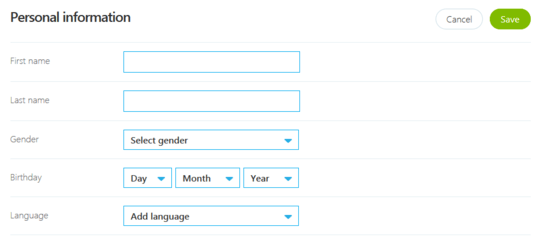 Skype website profile