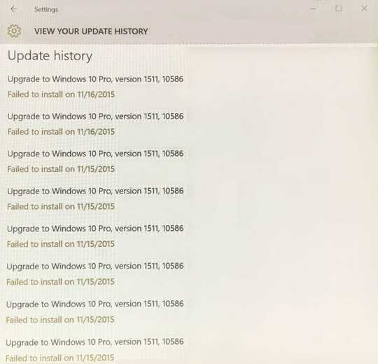 Windows Update -- failed to install over and over