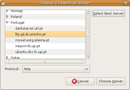 Choose Download Server