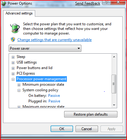 disable thermal policy