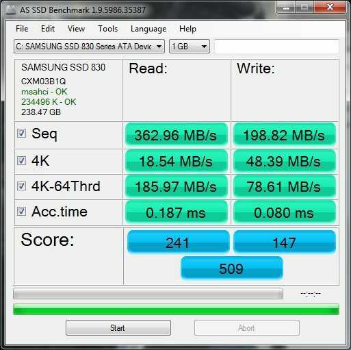Screenshot 2 - SSD benchmark