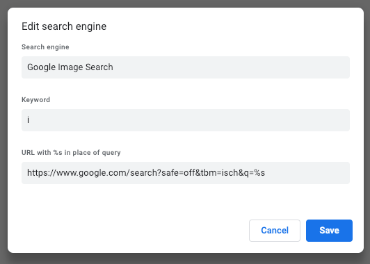 image search preferences