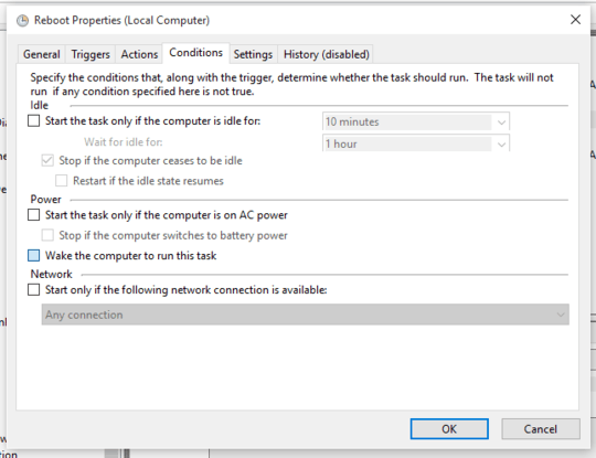 Remove permission for task to wake PC