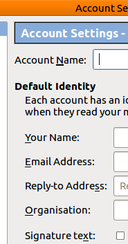 Thunderbird Account Settings