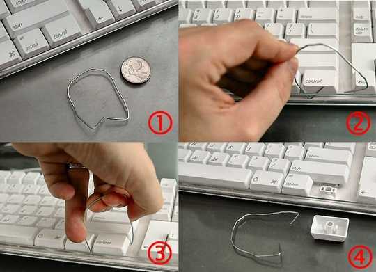 paperclip key removal tool