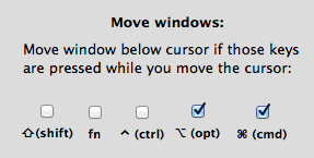 BetterTouchTool - Move windows