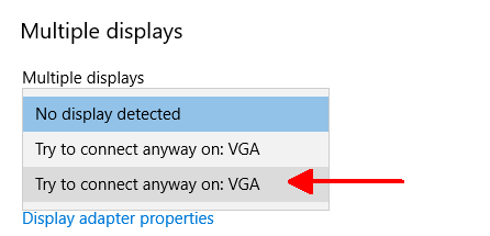 Windows 10 VMWare guest connect to undetected virtual monitor