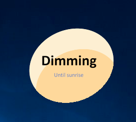 dimming screen with flux