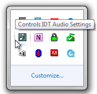 IDT audio settings