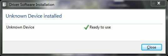 Unknown Device Installed
