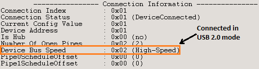 USB Device Tree Viewer - USB Connection Mode