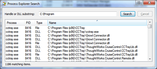 C:\Program in Process Explorer