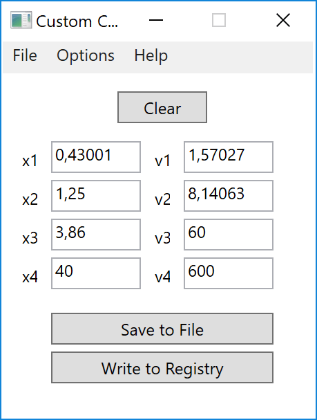 CustomCurve application