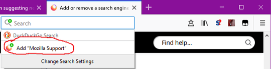 Firefox Search Engine Suggestion Screenshot