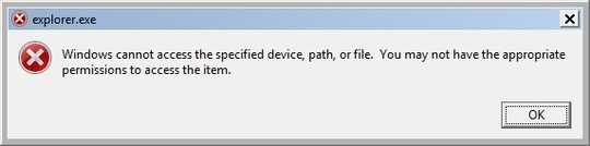 Windows Cannot access the specified device,path...
