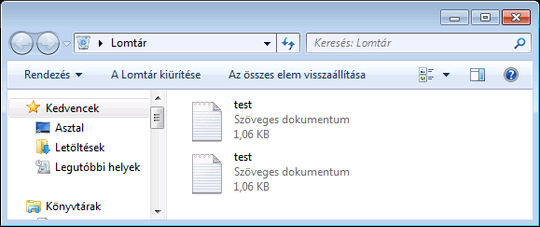 2 files with the same name in recycle bin