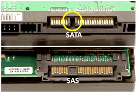 SATA vs SAS connector