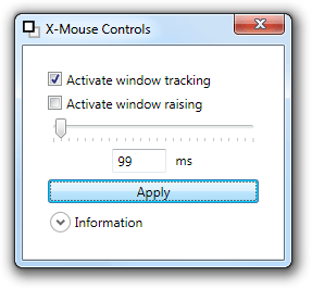 Screenshot of X-Mouse Controls