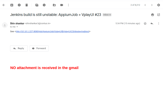 Gmail not received attachment