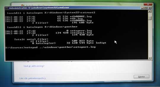 how to open a log file in notepad from command prompt