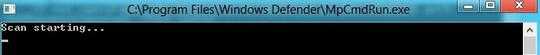 Windows 8, Windows Defender scan starting on schedule.