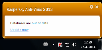Kaspersky Anti-virus 2013 - Databases are out of date