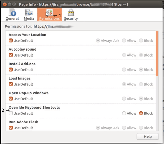 Firefox Permissions tab screen shot