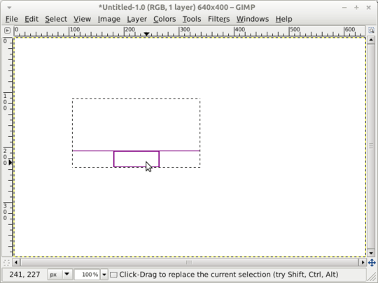 Extend rectangle downwards