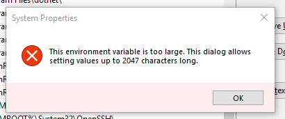 error message