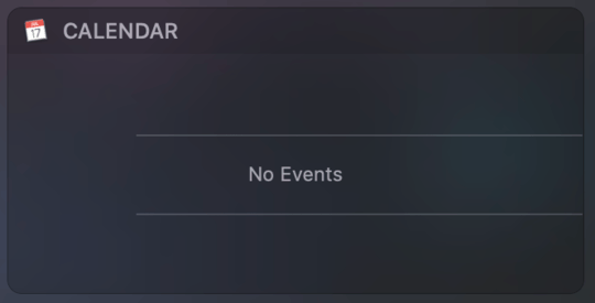 Calendar item in Notification Center