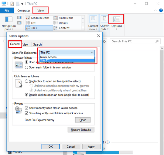 Windows Key + E location