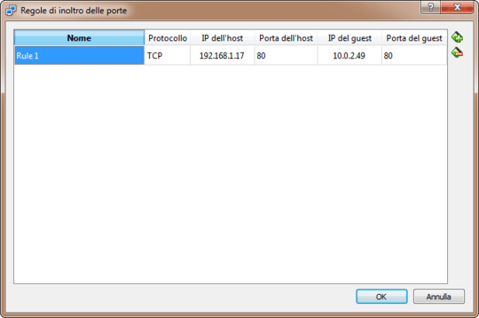 Port Forwarding Rules in VirtualBox