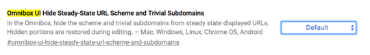 Omnibox UI Hide Steady-State -- still set to Default