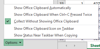 Clipboard options
