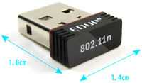 Nano 150 Mbps 802.11b/g/n USB adapter: little more than a normal USB male connector