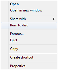 Burn to disc