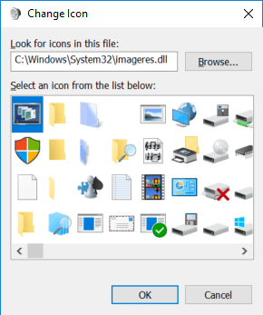 Screenshot of imageres.dll icons