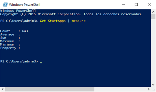 Powershell shorcut count