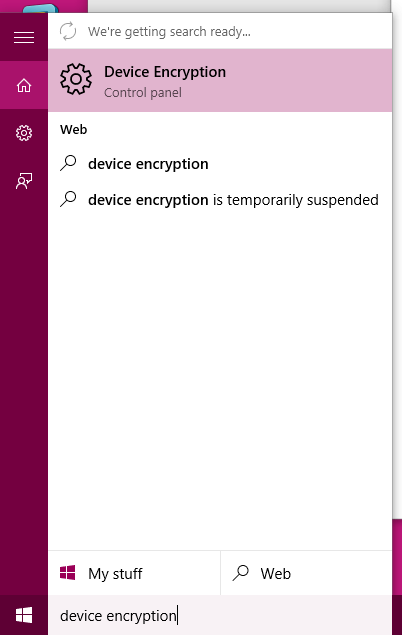 searching for encryption