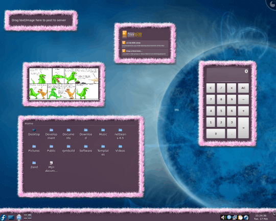 Pink fluffy desktop