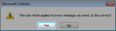 Apply rule to all sent messages