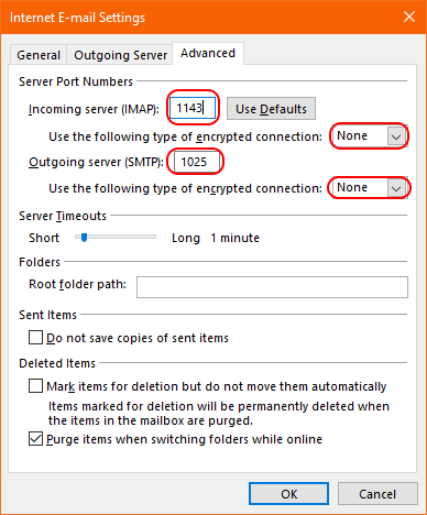 Outlook Settings